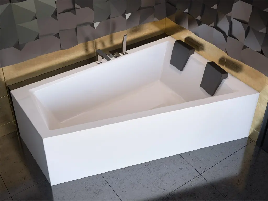 BESCO Asymetrická vana INTIMA DUO Nožičky k vaně Bez nožiček, Rozměr vany 180 × 125 Způsob provedení Pravé VANINTID18P