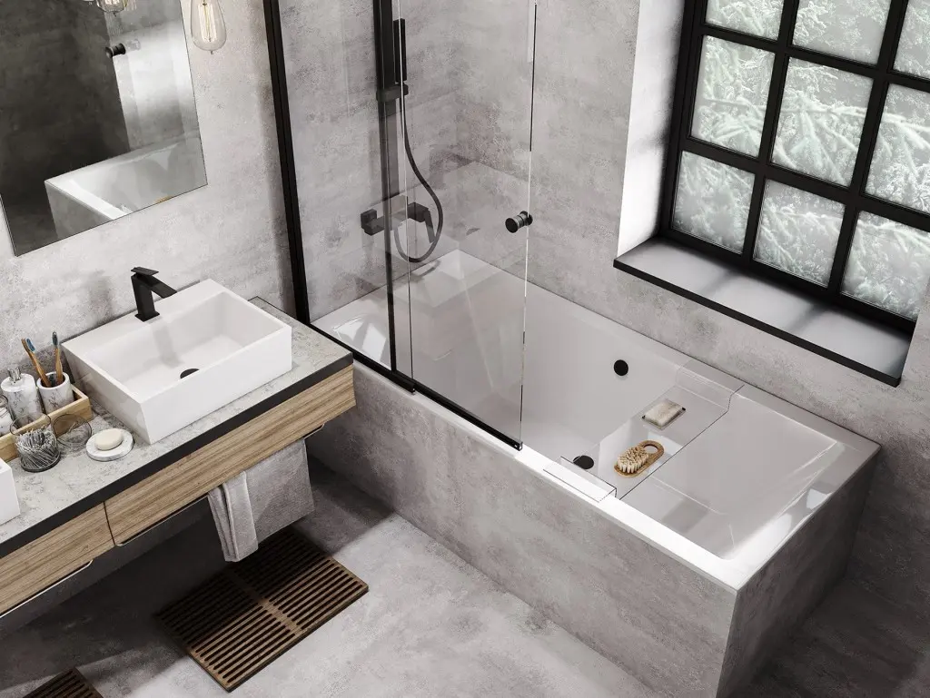 BESCO Obdélníková vana QUADRO SLIM Nožičky k vaně S nožičkami, Rozměr vany 170 × 75 VANQAUD170SLIM+OLVPINOZ