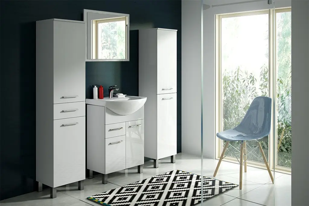 OLSEN SPA Skříňka s umyvadlem RINO 75/85 Rozměr A 82.5, Rozměr B 34.1, Rozměr C 71.5 OLNRINO285+OLKE6085
