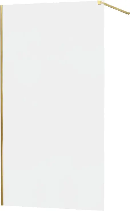 MEXEN/S KIOTO Sprchová zástěna WALK-IN 110x200 cm 8 mm, zlatá, matné sklo 800-110-101-50-30