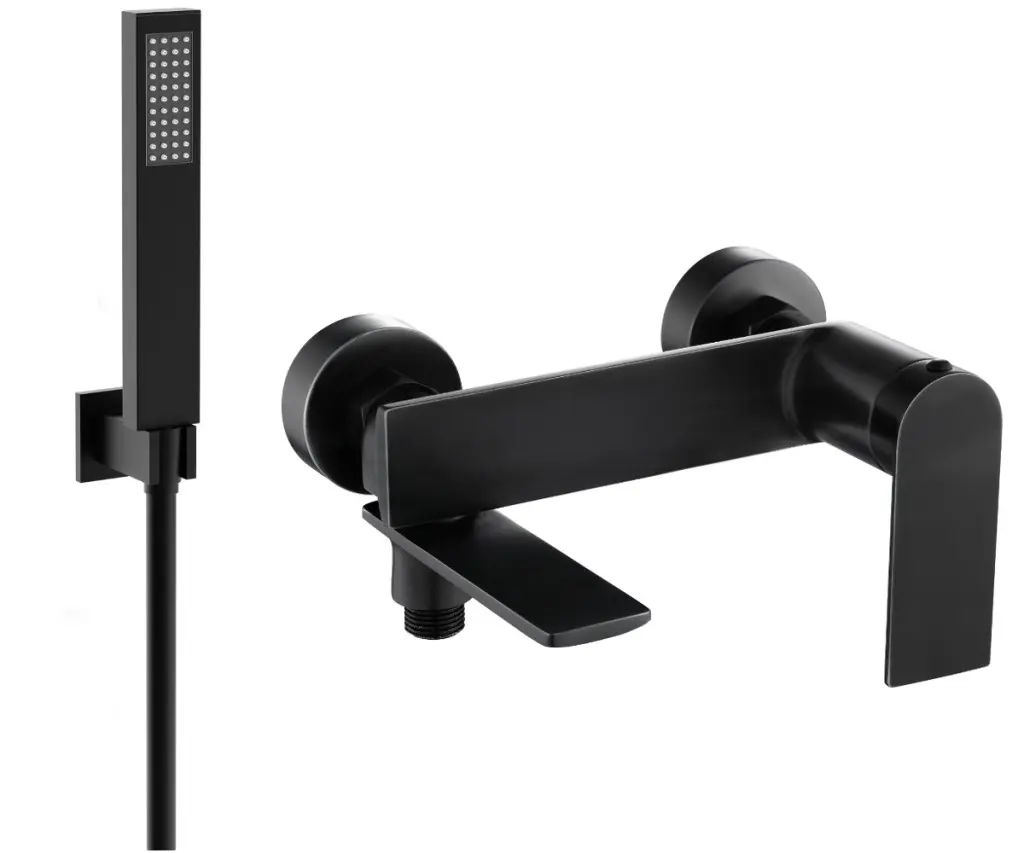 MEXEN - Zero SET vanová baterie s příslušenstvím R02, černá 7113R02-70