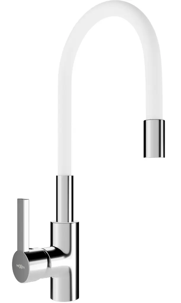 Dřezová baterie Mexen Flex chrom/bílá