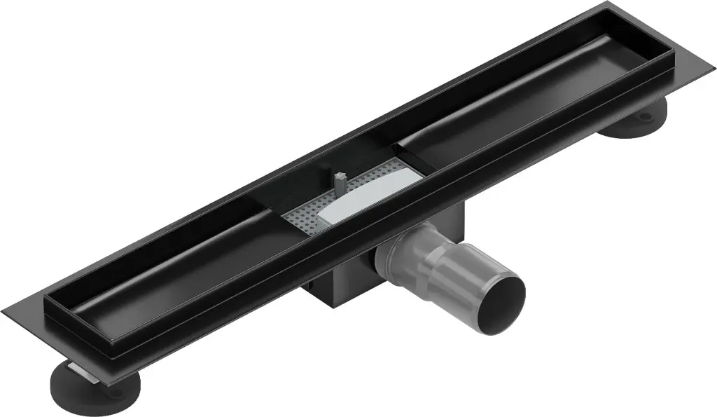 MEXEN Flat odtokový žlab bez roštu 60 cm černá 1715060