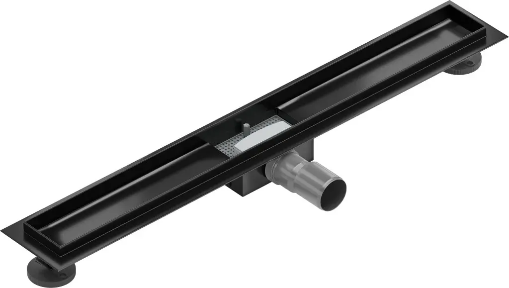 MEXEN Flat odtokový žlab bez roštu 80 cm černá 1715080