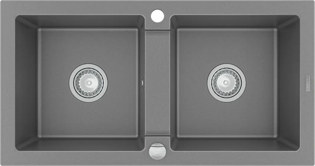 MEXEN Mario granitový dřez dvě mísy 820x436 mm, šedá 6504822000-71