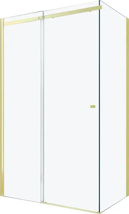 MEXEN/S OMEGA sprchový kout 100x80, transparent, zlatá 825-100-080-50-00