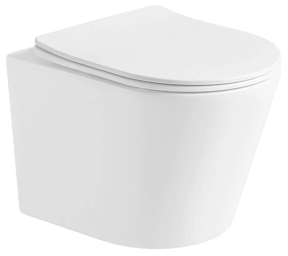 MEXEN Rico Závěsná WC mísa včetně sedátka s pomalým tenkém, duroplast, bílá mat 30724001