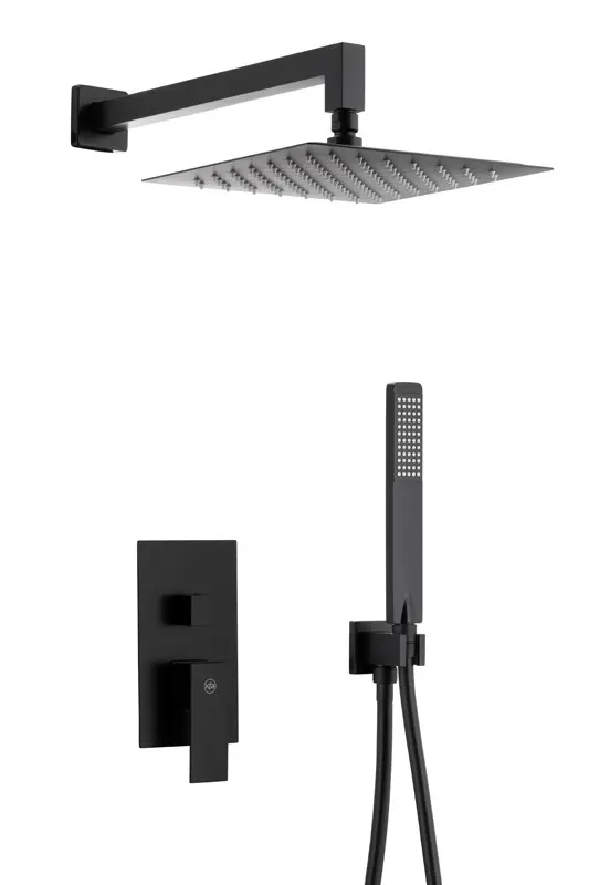 Podomítkový sprchový set s 3-funkční baterií Logon Black