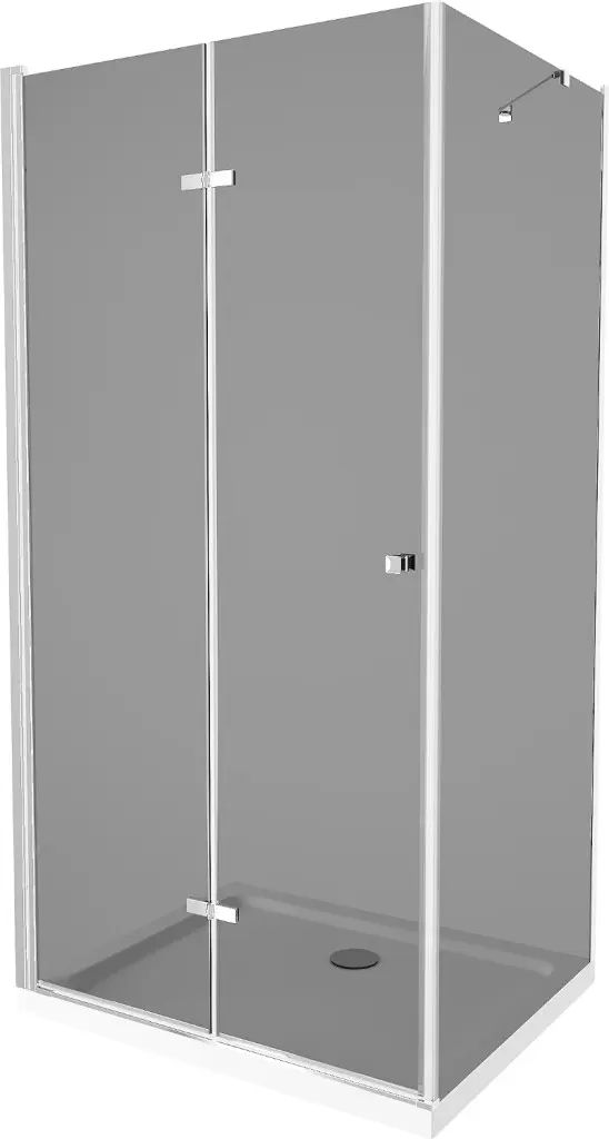 MEXEN/S Lima sprchový kout 100x110, grafit, chrom + bílá vanička se sifonem 856-100-110-01-40-4010