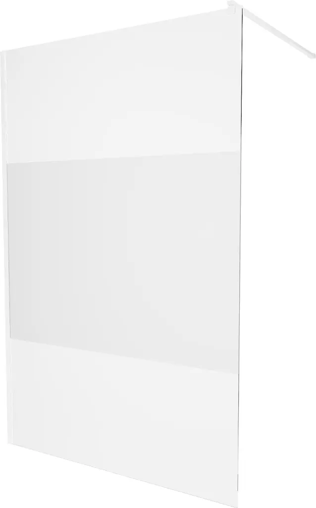 MEXEN/S KIOTO Sprchová zástěna WALK-IN 70 x 200, transparent/dekor 8 mm, bílá 800-070-101-20-35