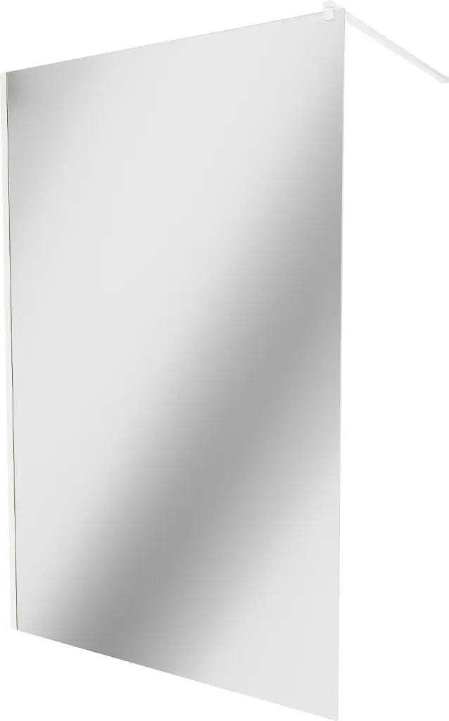 MEXEN/S KIOTO Sprchová zástěna WALK-IN 80 x 200, zrcadlové 8 mm, bílá 800-080-101-20-50