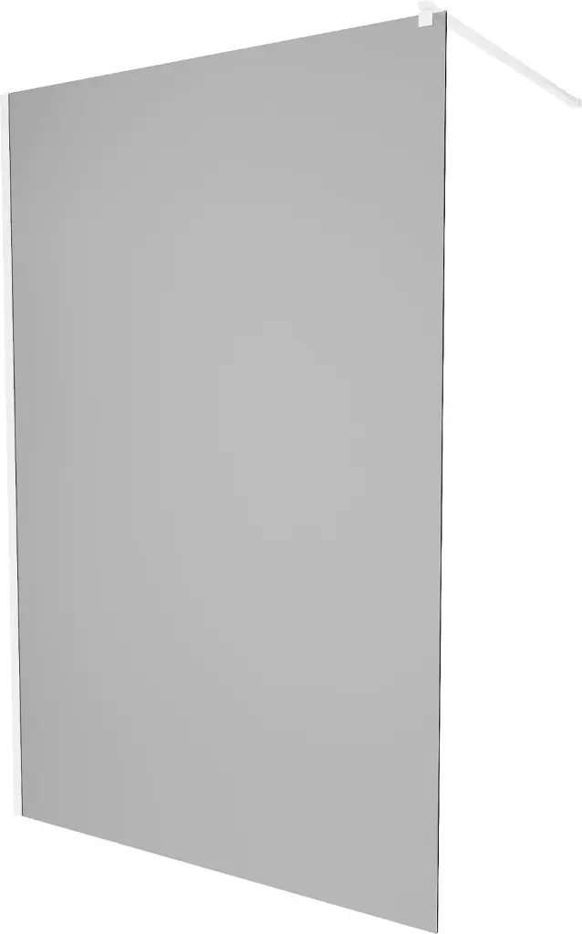 MEXEN/S KIOTO Sprchová zástěna WALK-IN 90 x 200, grafit 8 mm, bílá 800-090-101-20-40