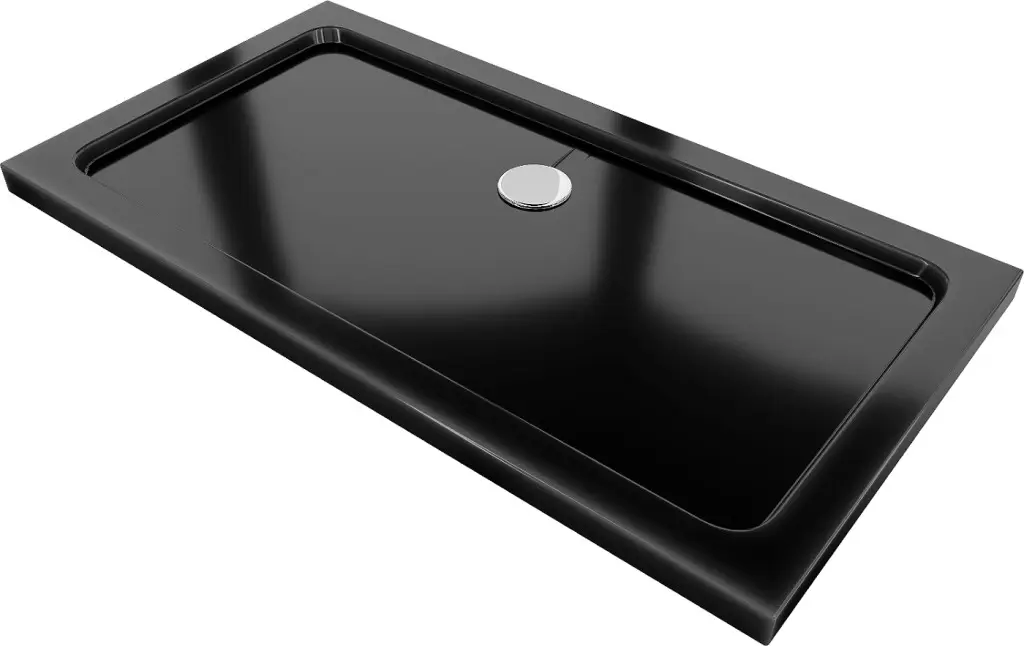 MEXEN Flat sprchová vanička obdélníková slim 140 x 70, černá 40707014