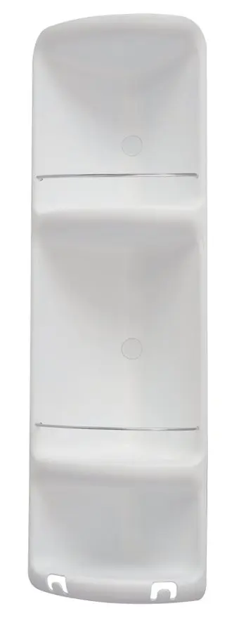Gedy Caesar Třípatrová rohová polička do sprchy 226x710x160 mm, ABS plast, bílá, 7081