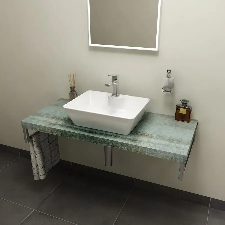 SAPHO AVICE deska pod umyvadlo 80x50cm, tl.5cm, aquamarine AV086