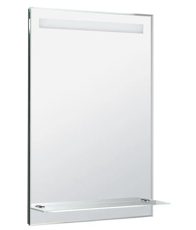 Aqualine Zrcadlo s LED osvětlením a policí 60x80cm, kolébkový vypínač