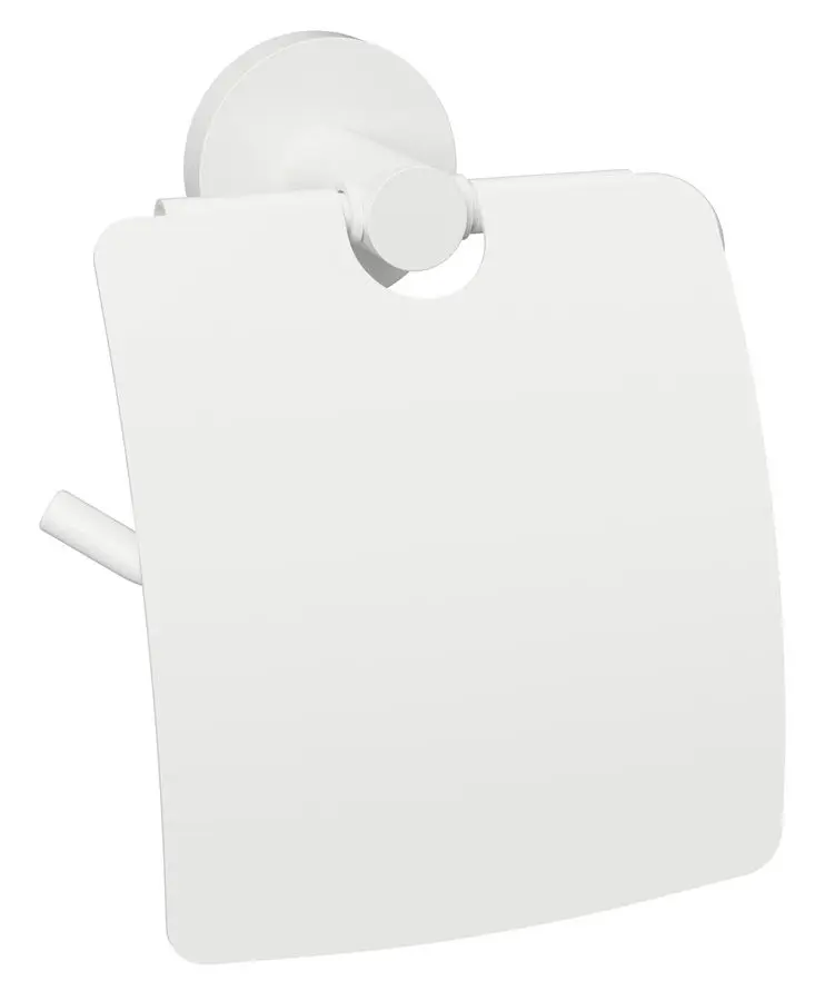 SAPHO X-ROUND WHITE držák toaletního papíru s krytem, bílá mat XR732W