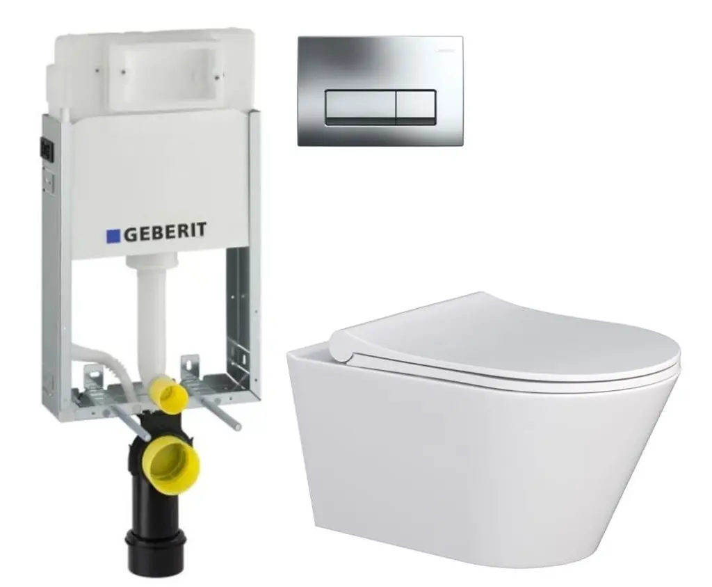 GEBERIT KOMBIFIXBasic vč. chromového tlačítka DELTA 51 + WC MYJOYS MY1 + SEDÁTKO 110.100.00.1 51CR MY1