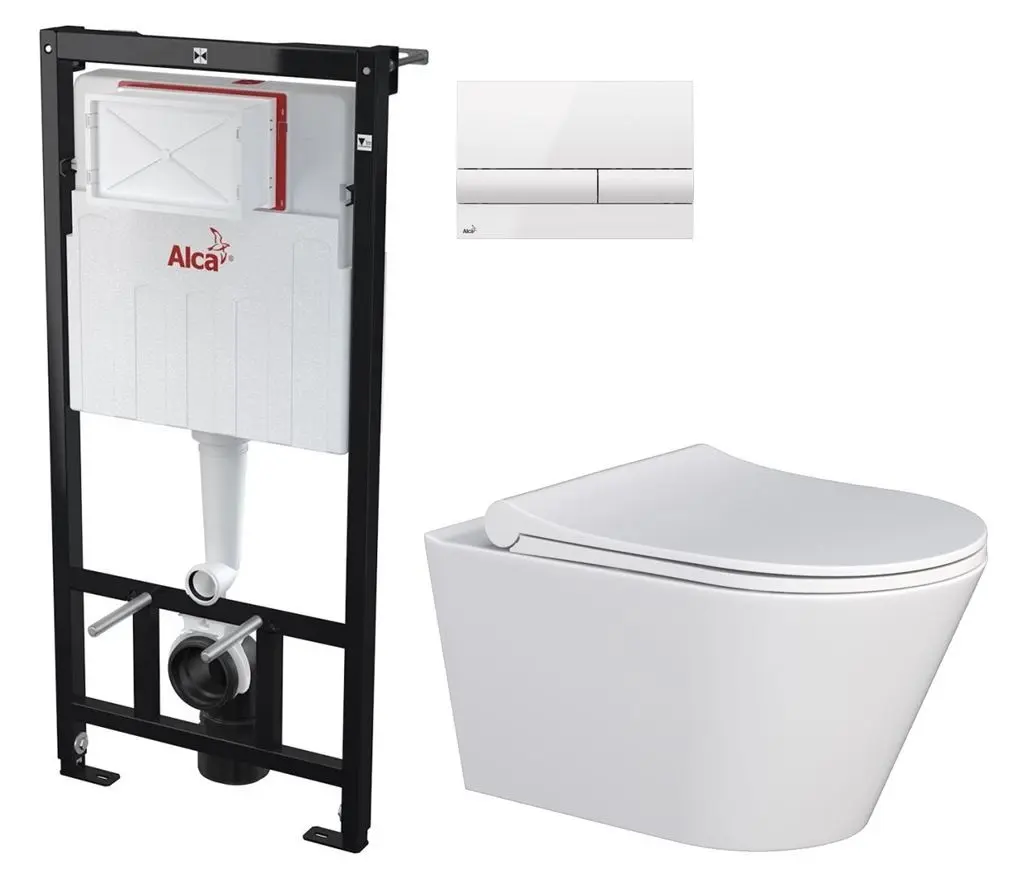 Předstěnový instalační systém s bílým tlačítkem M1710 + WC MYJOYS MY1 + SEDÁTKO AM101/1120 M1710 MY1