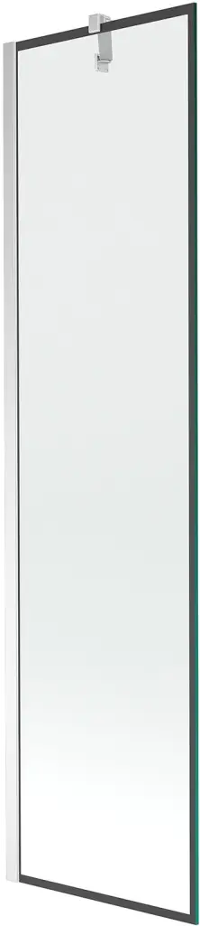 MEXEN/S Next vanová zástěna FIX 50 x 150, černá dekor, chrom 895-050-000-00-70-01