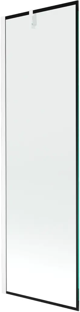MEXEN/S Next vanová zástěna FIX 60 x 150, černá dekor, chrom 895-060-000-00-70-01