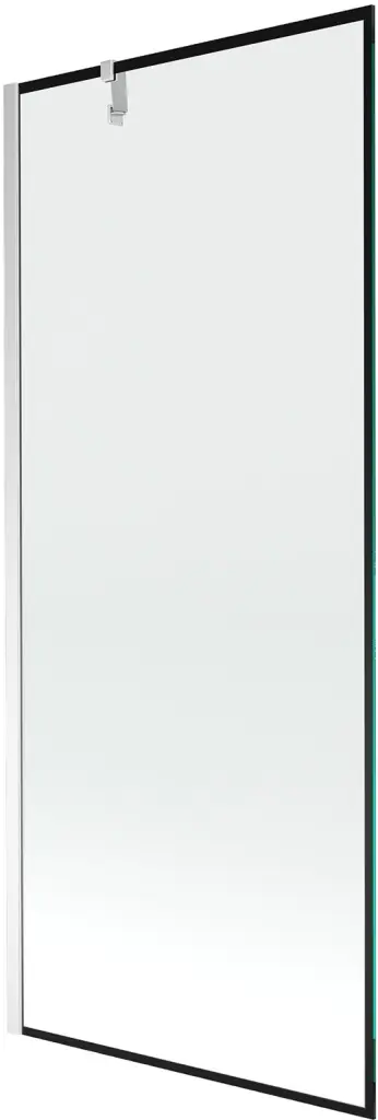MEXEN/S Next vanová zástěna FIX 80 x 150, černá dekor, chrom 895-080-000-00-70-01