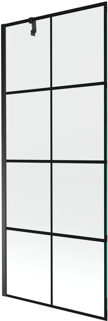 MEXEN/S Next vanová zástěna FIX 80 x 150, černý dekor, černá 895-080-000-00-77-70