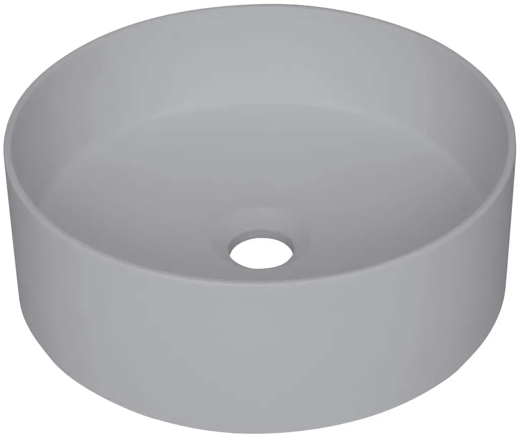 Deante Umyvadlo na desku Silia ø36 cm - CQS SU4S, granit, šedá metalic