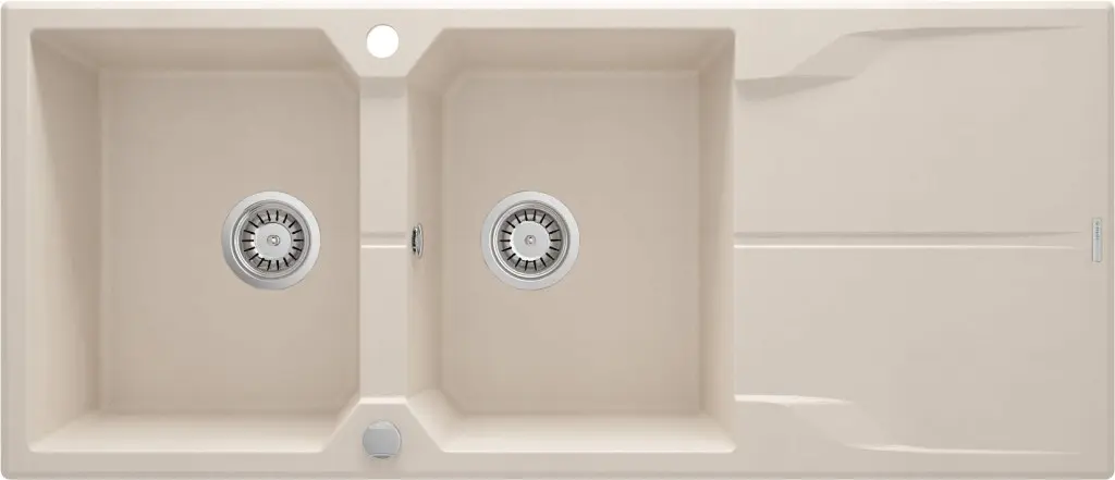 Deante Dřez Andante Flush 2 komory + odkapávač , granit - ZQN 5213 béžový