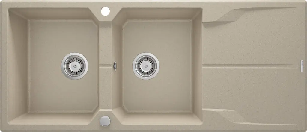 Deante Dřez Andante Flush 2 komory + odkapávač , granit - ZQN 7213 pískový