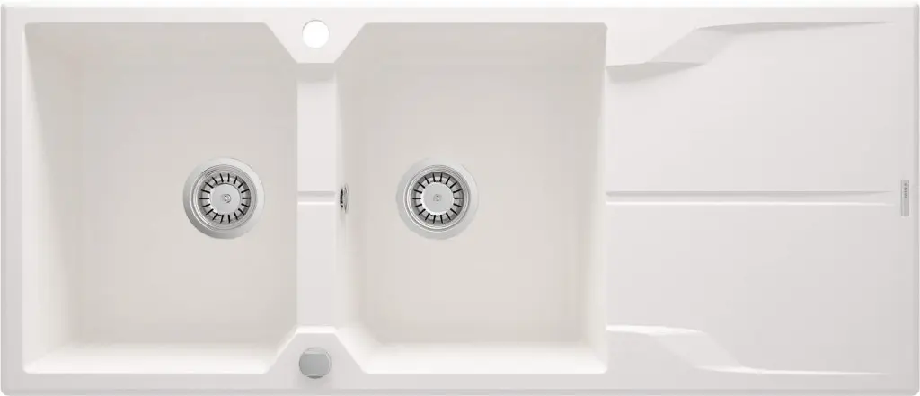 Deante Dřez Andante Flush 2 komory + odkapávač , granit - ZQN A213 alabastr