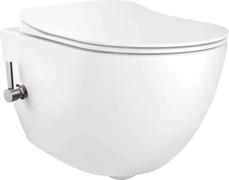 Deante Závěsný WC komplet bez příruby s funkcí bidetu Peonia - CBP 6WPW, včetně SoftClose sedátka, bílá