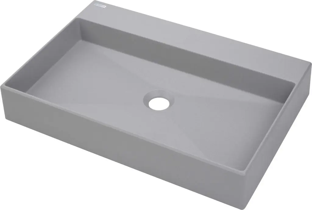 Deante Umyvadlo na desku Correo 60x40 cm granit - CQR SU6S, granit, šedá metalic