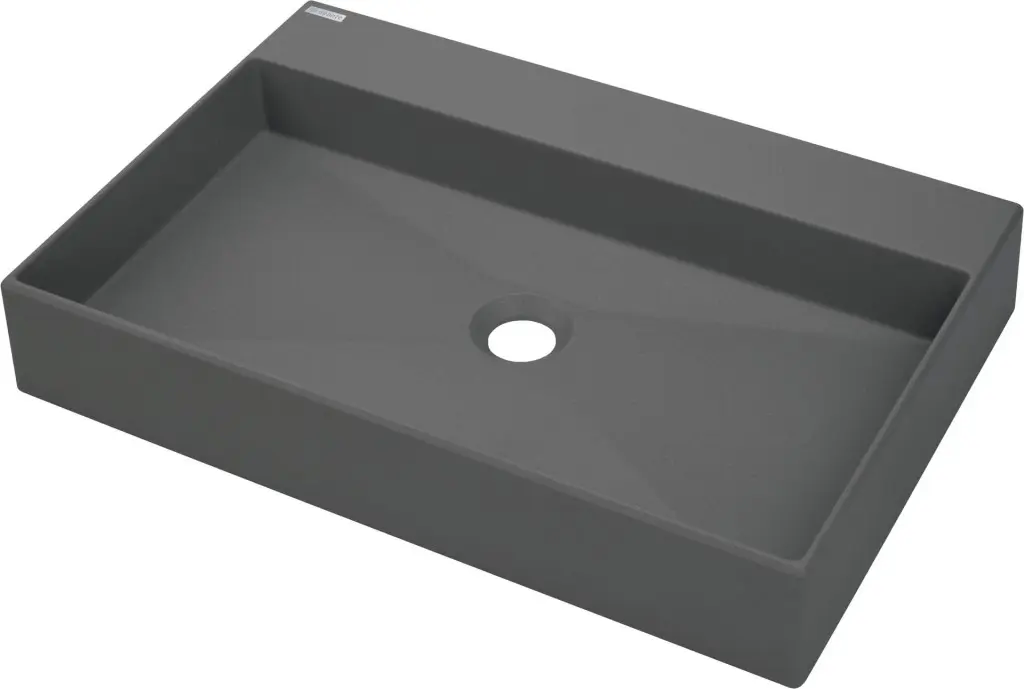 Deante Umyvadlo na desku Correo 60x40 cm granit - CQR TU6S, granit, antracit metalic