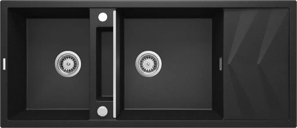 Deante Dřez Magnetic 2 komory, odkapávač, granit - ZRM G213, grafit metalic