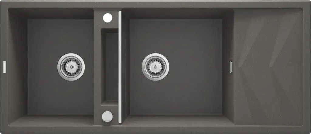 Deante Dřez Magnetic 2 komory, odkapávač, granit - ZRM T213, antracit metalic