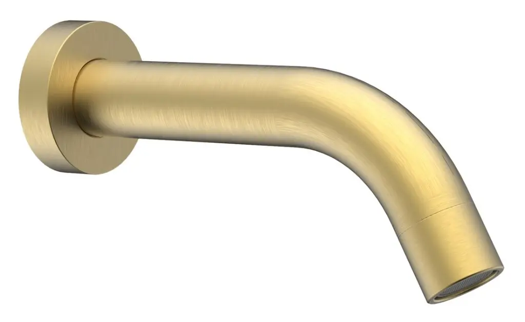 Sapho Nástěnná výtoková hubice, kulatá, 174mm, zlato mat