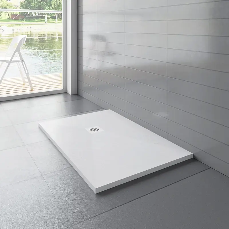 H K WHITE STAR sprchová vanička z litého mramoru, obdélník, 140x90x3 SE-WHITESTAR14090SET