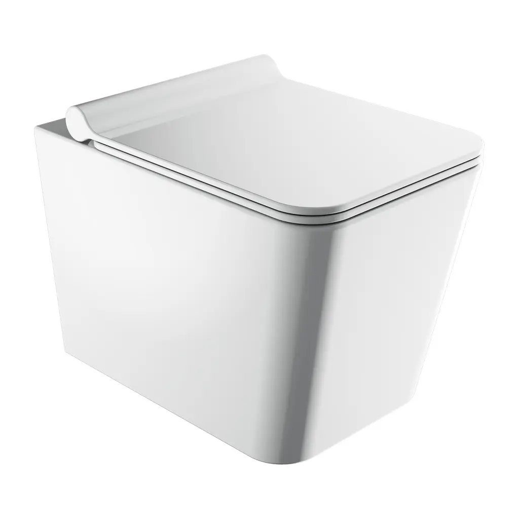 OMNIRES Boston - Závěsné WC se sedátkem SoftClose, Rimless, bílá BOSTONMWBP