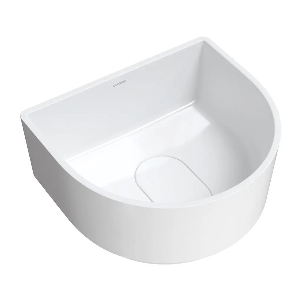 OMNIRES CADENCE M+ umyvadlo na desku, 42 x 37 cm bílá lesk /BP/ CADENCE420BP