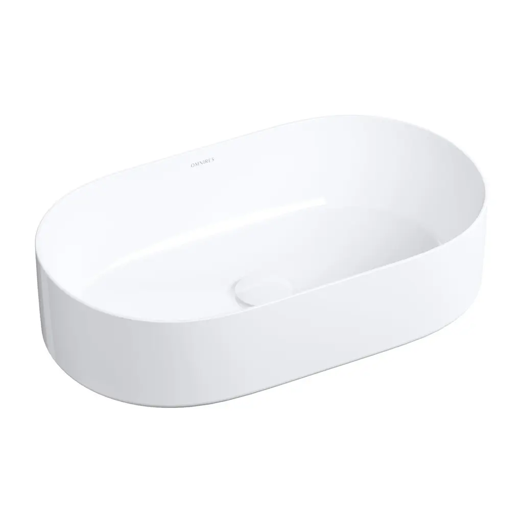 OMNIRES MESA umyvadlo na desku, 53  x 32 cm bílá lesk /BP/ MESA530BP