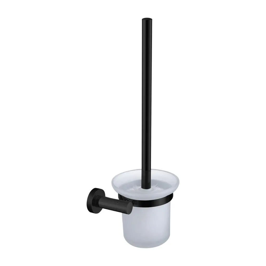 OMNIRES Modern Project - WC štětka nástěnná s držákem, mléčné sklo/matná černá MP60620BL