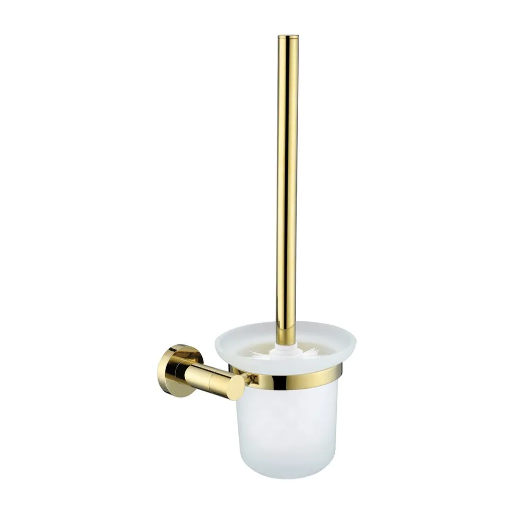 OMNIRES Modern Project - WC štětka nástěnná s držákem, mléčné sklo/zlatá MP60620GL