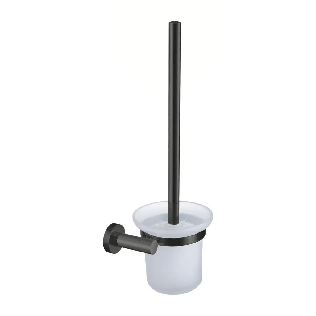 OMNIRES Modern Project - WC štětka nástěnná s držákem, mléčné sklo/kartáčovaný grafit MP60620GR