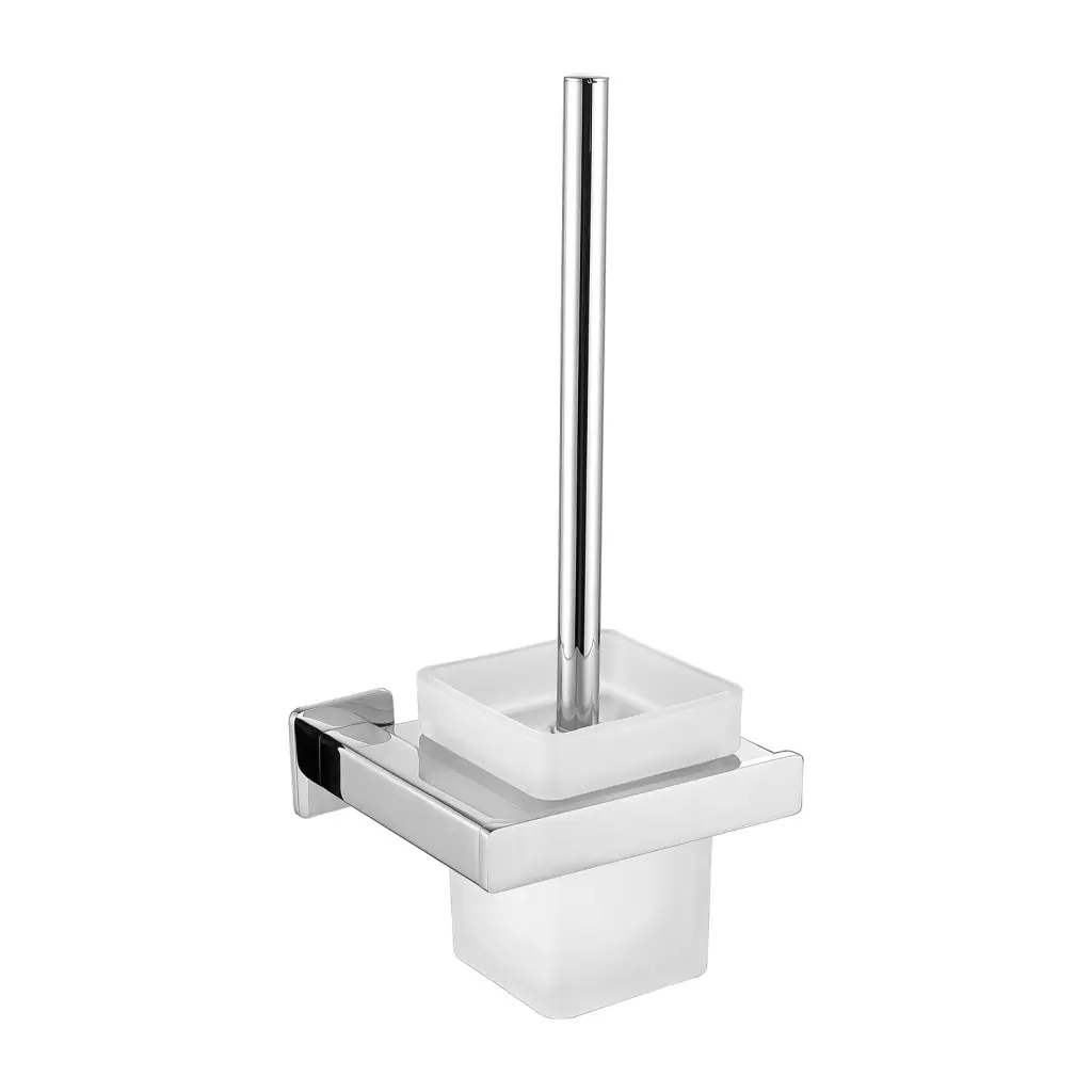 OMNIRES Nelson - WC štětka nástěnná s držákem, mléčné sklo/chrom NL80620CR