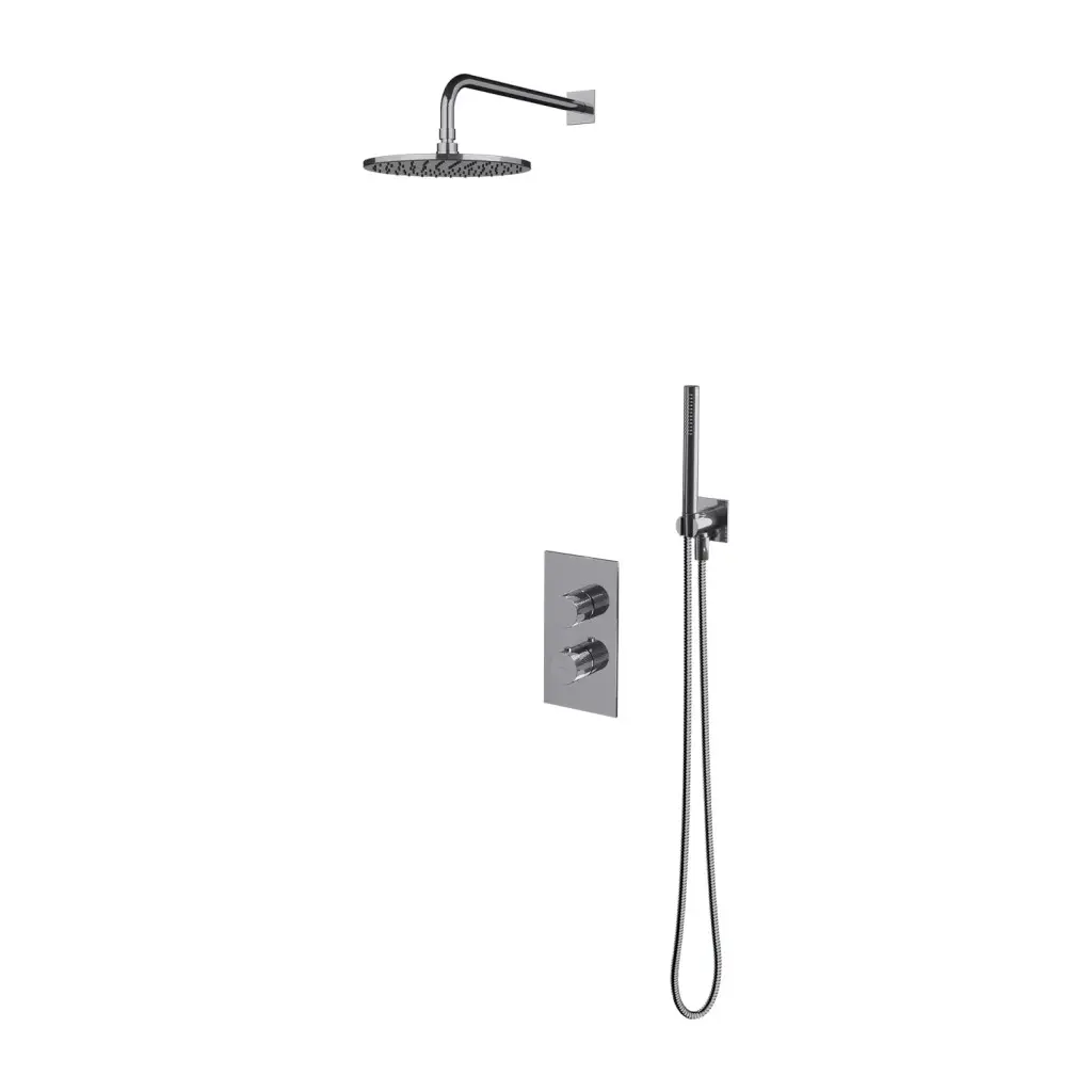 OMNIRES Contour - Sprchový set s termostatem pod omítku, s tělesem, průměr 25 cm,