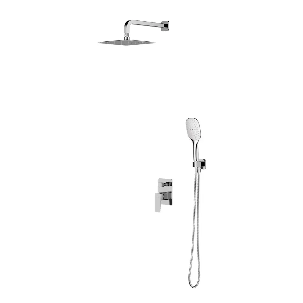 OMNIRES Parma - Sprchový set s baterií pod omítku, s tělesem, 25x25 cm, 3 proudy, chrom SYSPM10CR