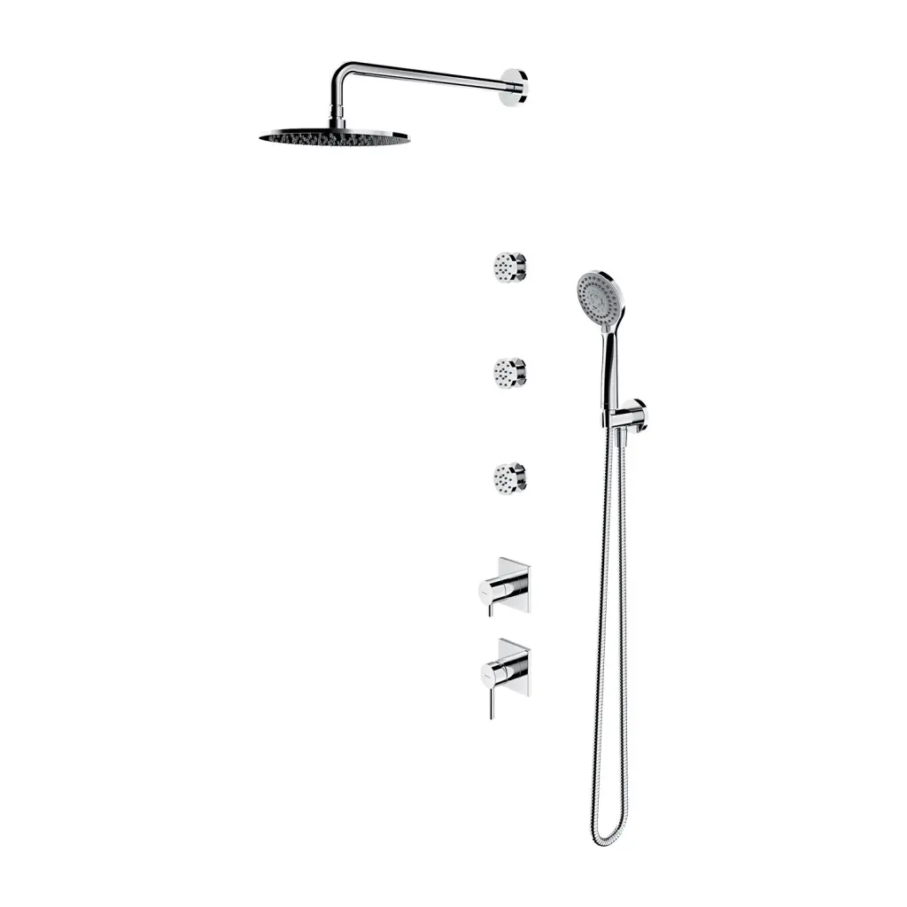 OMNIRES Y - Sprchový set s baterií pod omítku, s tělesem, 5 proudů, průměr 25 cm, chrom SYSY30XCR