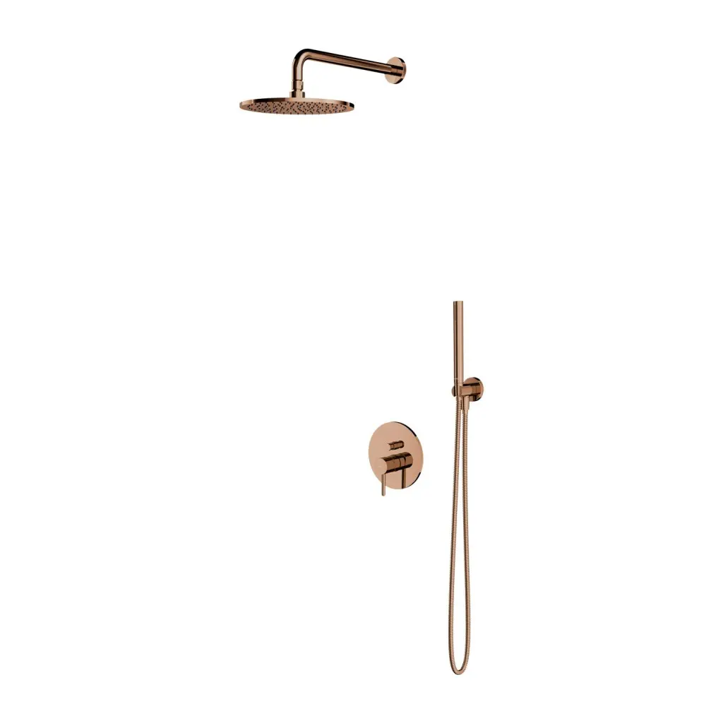 OMNIRES Y - Sprchový set s baterií pod omítku, s tělesem, průměr 25 cm, měď SYSY35CP