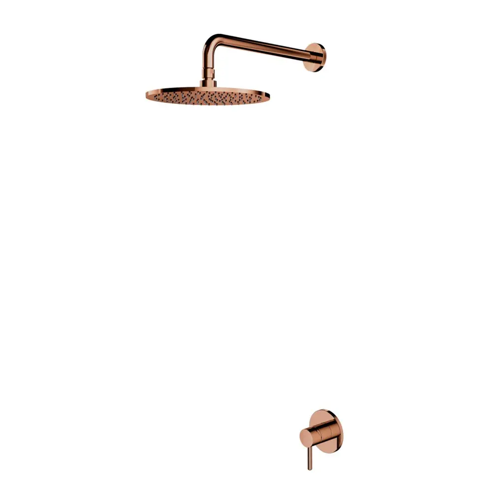 OMNIRES Y - Set sprchové podomítkové baterie a horní sprchy, s tělesem, průměr 25 cm, měď SYSY36CP